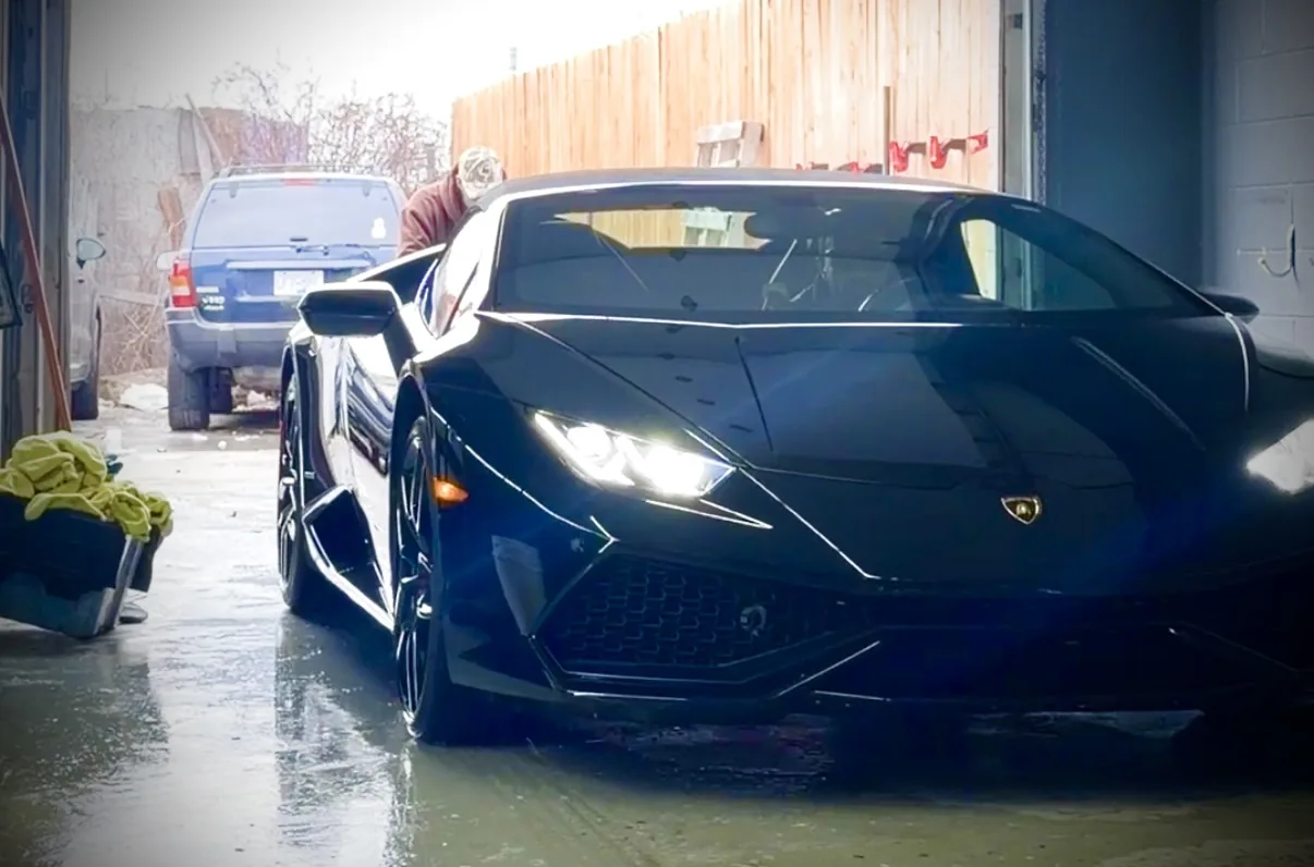 Black Lamborghini Huracan detailed and coated in the Kelowna Details shop
